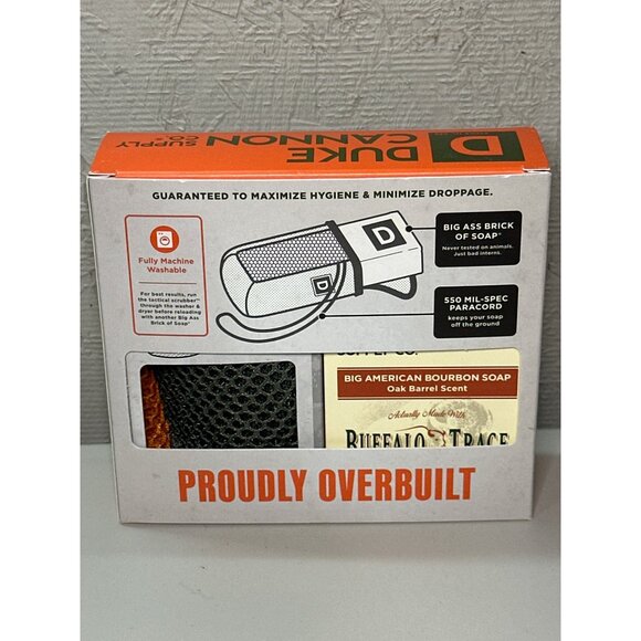 Duke Cannon Soap On a Rope Tactical Scrubber Pouch + Buffalo Trace Oak Barrel Bo - Picture 2 of 3